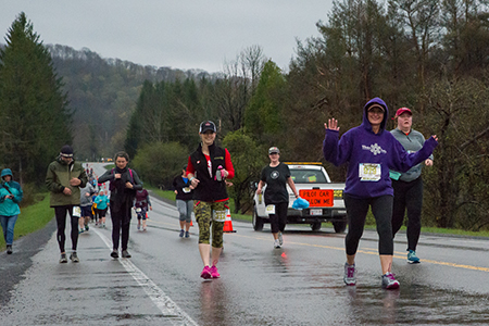 Friends Running Together at the Canaan Valley Half Marathon