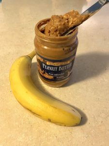 Peanut Butter and Fruit and great foods to eat before running