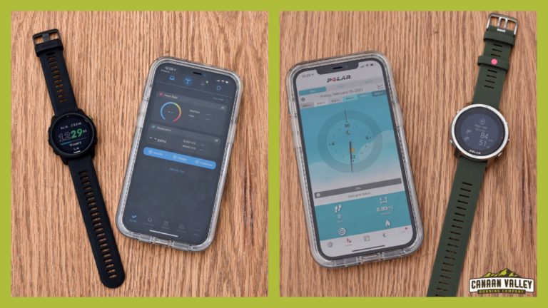 Polar Grit X and Polar Flow App as well as the Garmin Forerunner 745 and the Garmin Connect App