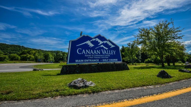 Canaan Valley Resort and State Park entrance sign.