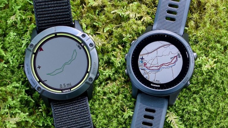 Map features of both running watches