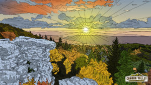 Bear Rocks at Sunrise Illustration