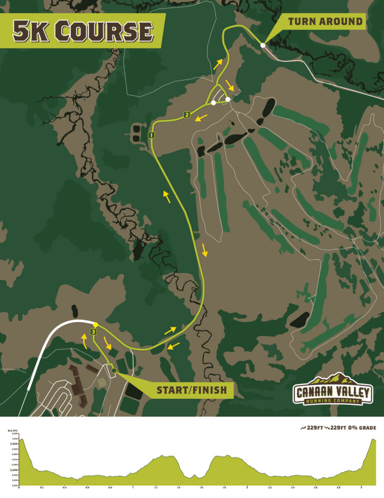 Canaan Valley 5K Course Map